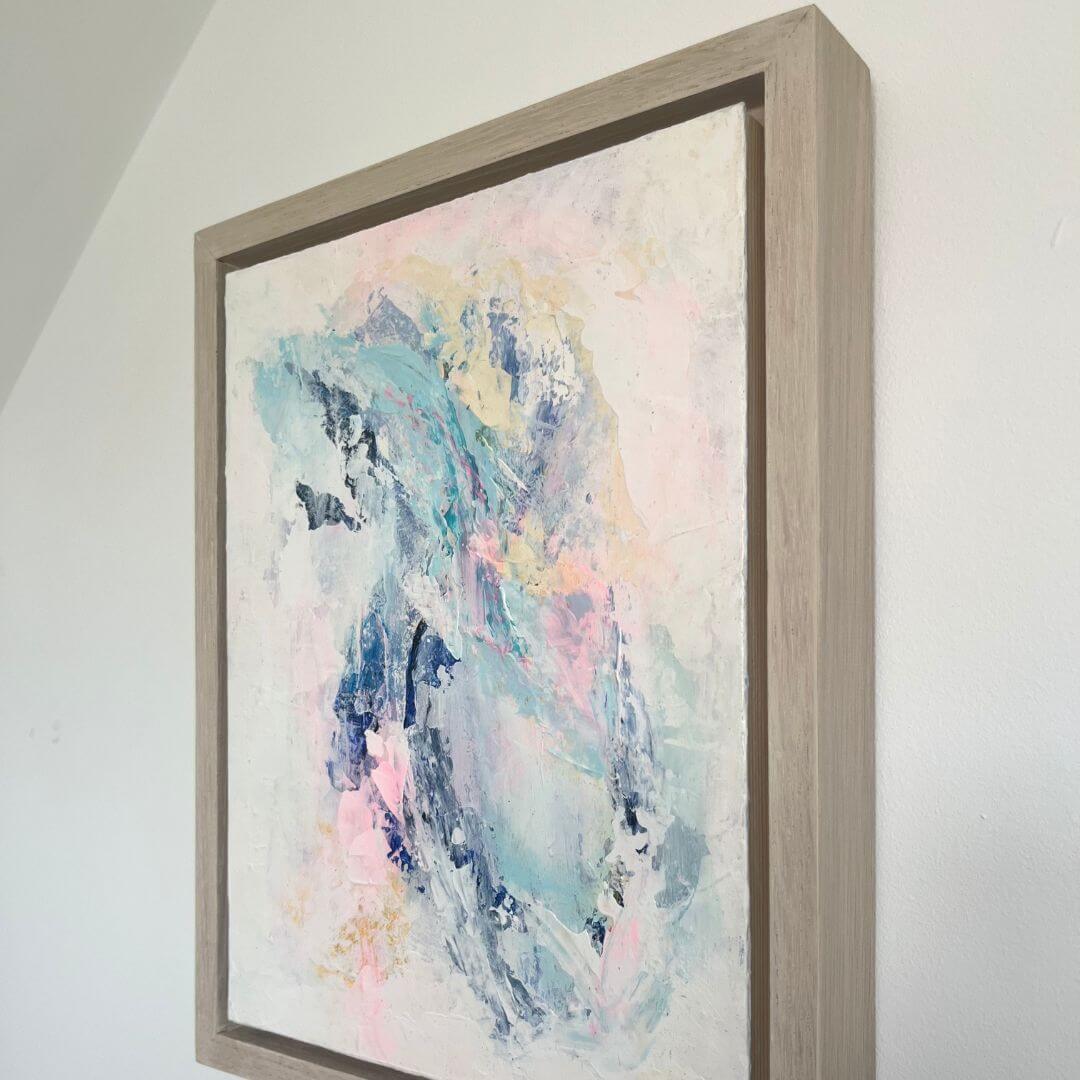 Blue Glide framed original painting