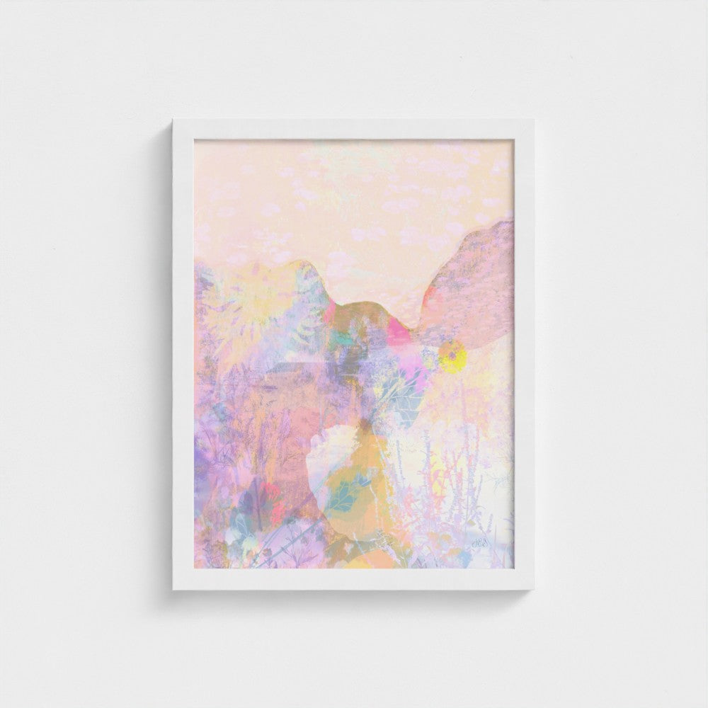 Eden semi-abstract framed fine art print on paper