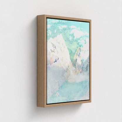 Contemporary abstract artwork ‘Alpine’ evoking a dreamlike natural haven – designed to bring balance and beauty to your walls.