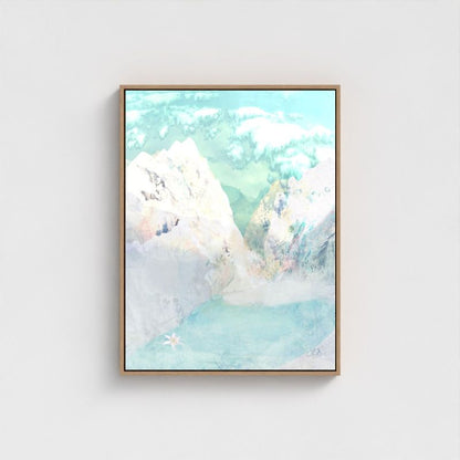 Contemporary abstract artwork 'Alpine' evoking a dreamlike natural haven – designed to bring balance and beauty to your walls.
