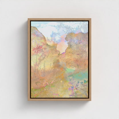 Contemporary abstract artwork ‘Canyon’ featuring flowing natural tones, ideal for adding serenity and flow to your space.