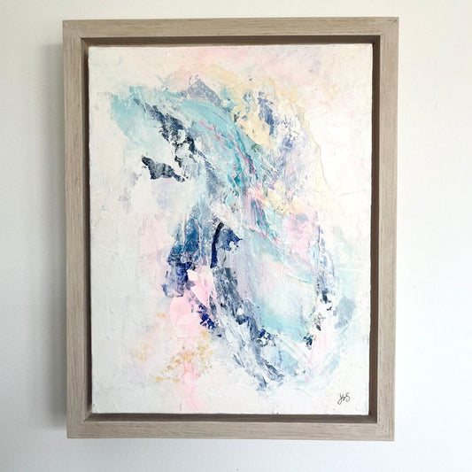 Blue Glide framed original painting