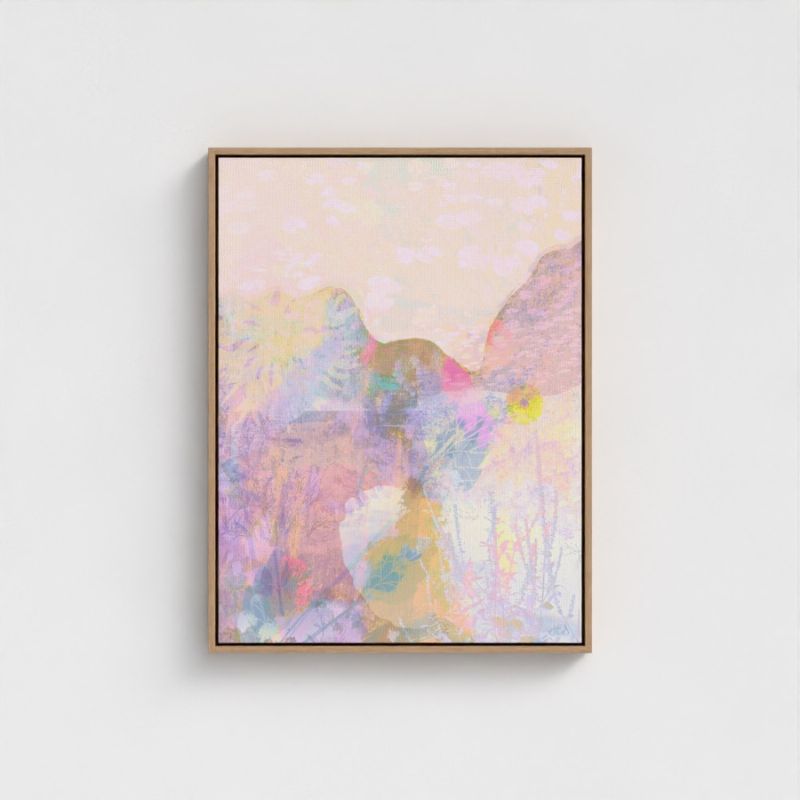 Eden semi-abstract float framed canvas art print