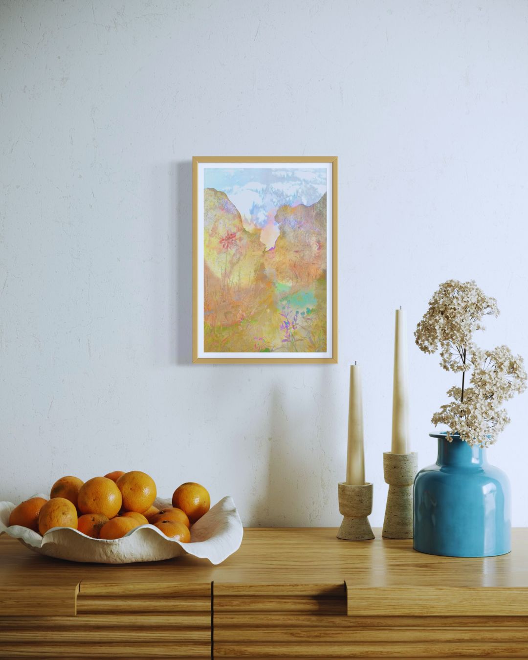 Canyon semi-abstract framed fine art print on paper