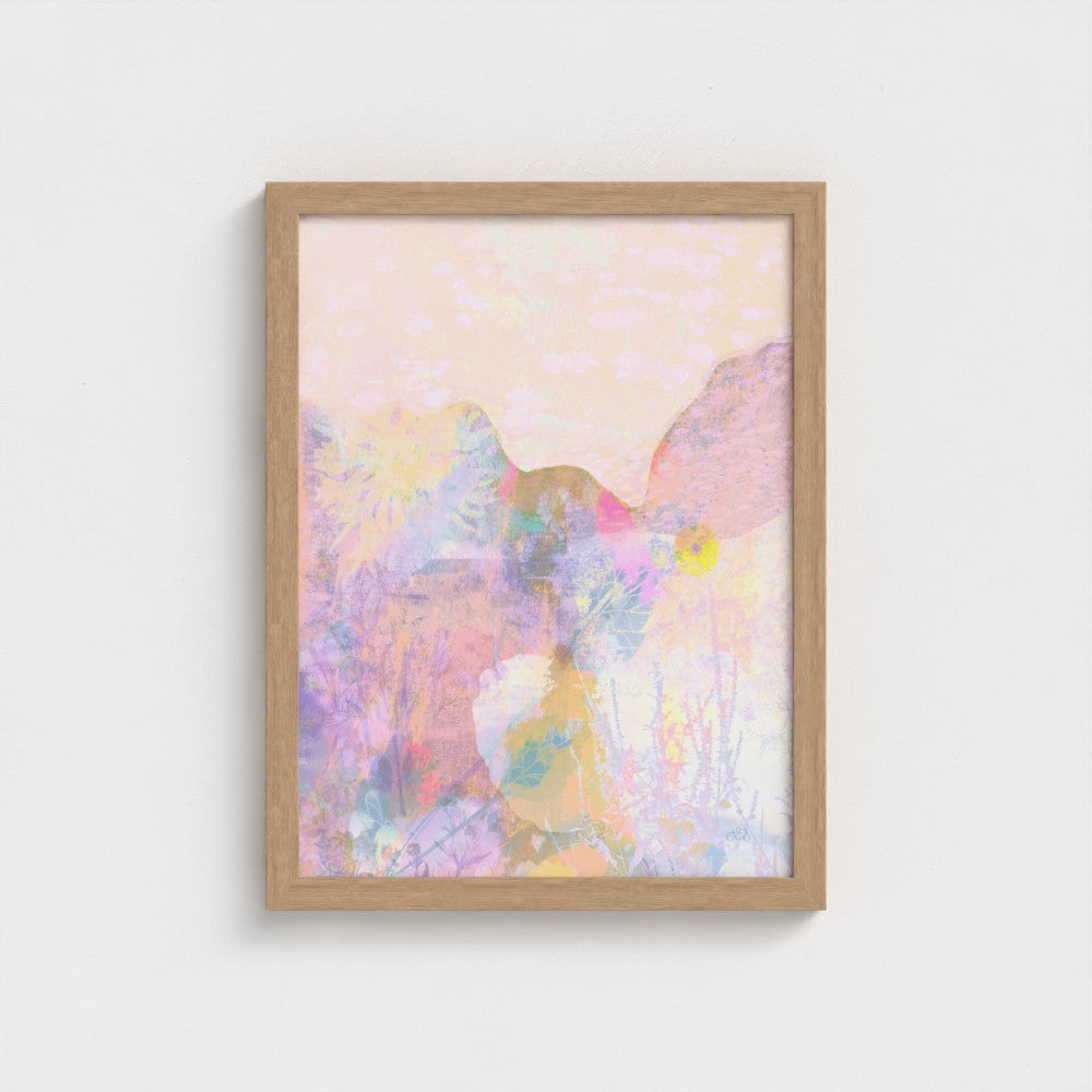 Eden semi-abstract framed fine art print on paper