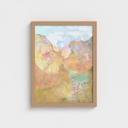Canyon semi-abstract framed fine art print on paper