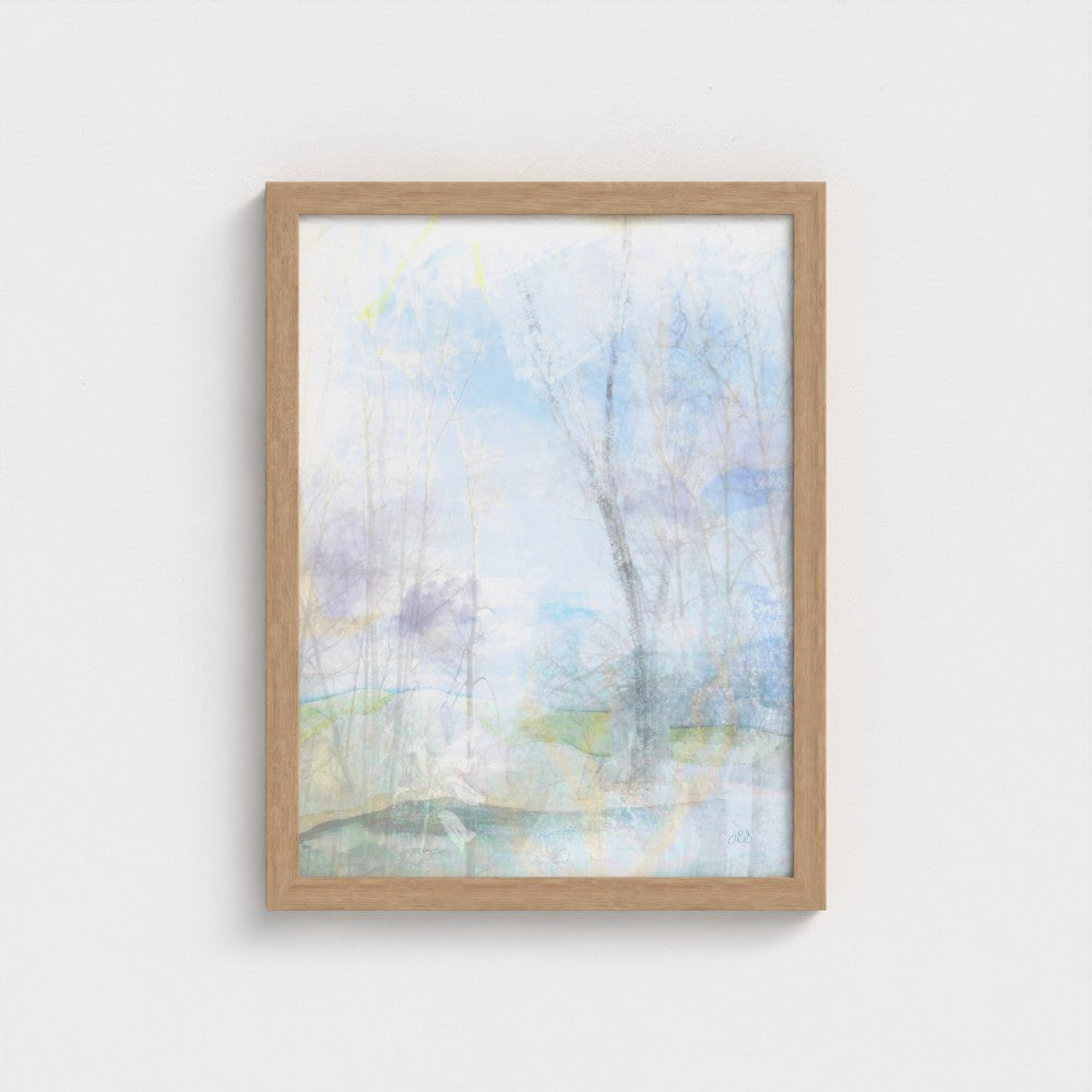 Morning Glade semi-abstract framed fine art print on paper