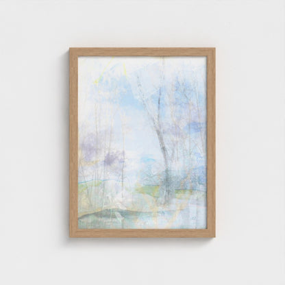 Morning Glade semi-abstract framed fine art print on paper