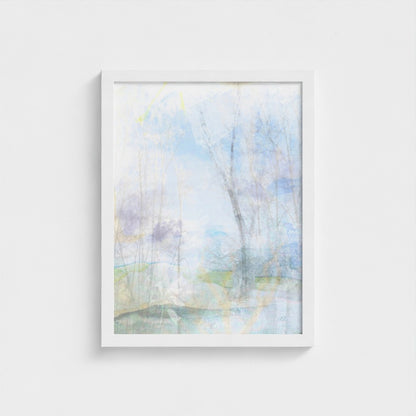 Morning Glade semi-abstract framed fine art print on paper