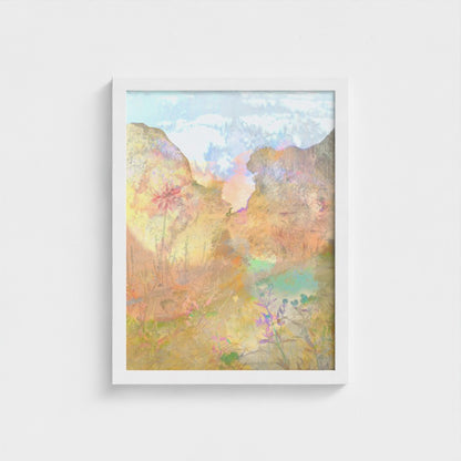 Canyon semi-abstract framed fine art print on paper