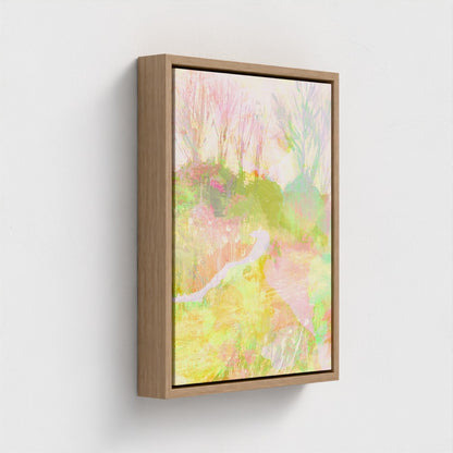 Tranquil abstract landscape ‘Streamside’ featuring flowing natural tones, ideal for adding serenity and flow to your space